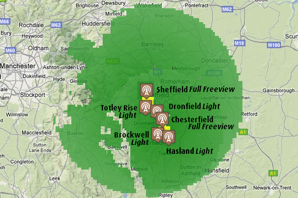  Sheffield and Chesterfield transmitter groups